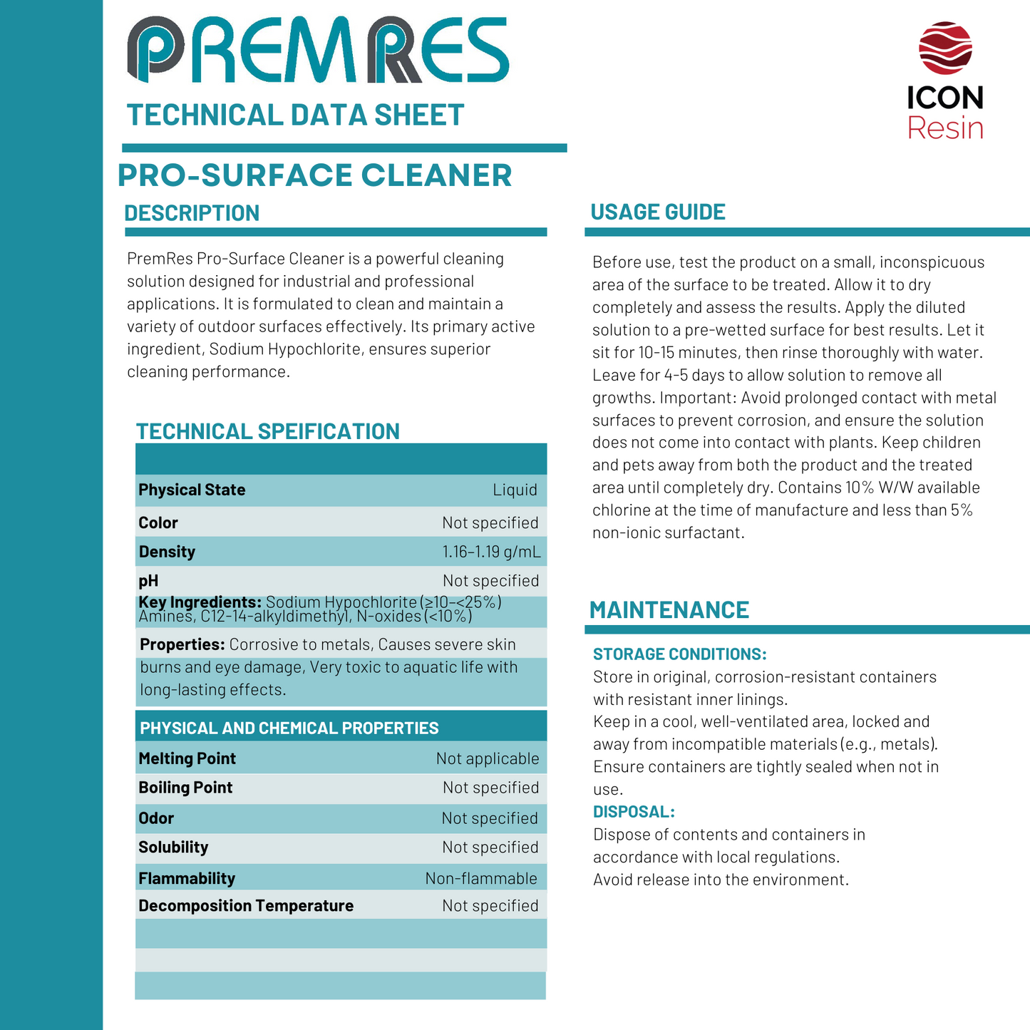PremRes Pro Surface Cleaner